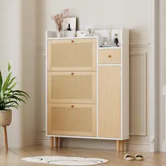 R&R MUEBLES - Zapatera Recibidor Nordico Salang BlancoNatural