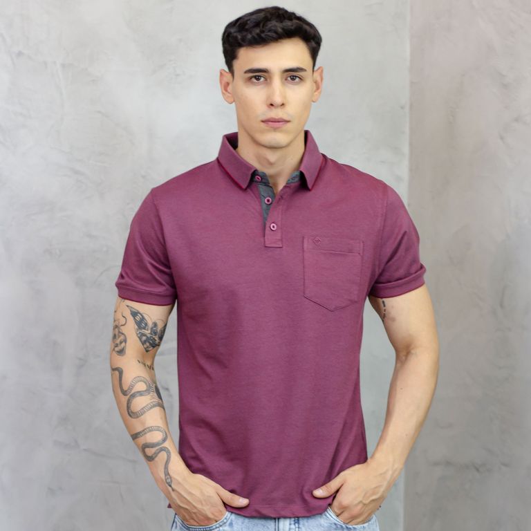 POLO BOX REGULAR FIT CABALLERO MC - PIQUE LYCRADO
