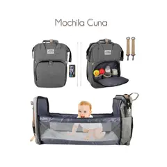 OEM - MOCHILA PAÑALERA PARA BEBE CON CAMBIADOR 3 EN 1