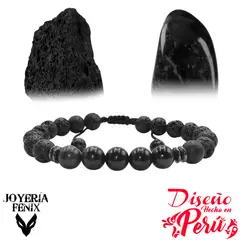 JOYERIA FENIX - Pulsera Doble Protección Volcánica- Joyería Fenix