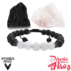 JOYERIA FENIX - Pulsera Doble Protección Volcánica- Joyería Fenix