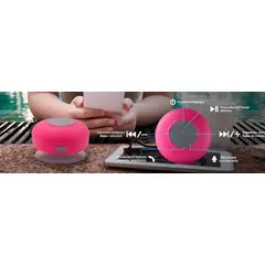 GENERICO - PARLANTE BLUETOOTH PARA DUCHA PORTÁTIL CON VENTOSA FUCSIA