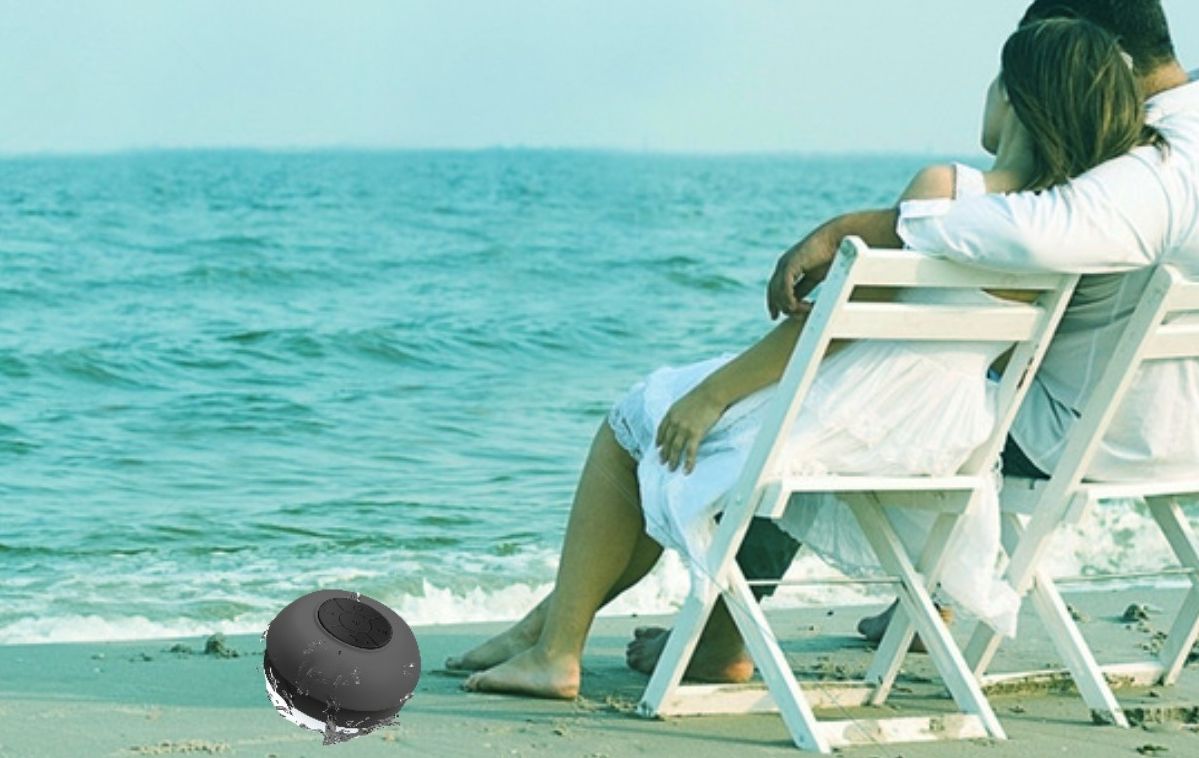 PARLANTE BLUETOOTH PARA DUCHA PORTÁTIL CON VENTOSA NEGRO