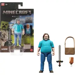 MINECRAFT - La Pelicula Figura Steve con Accesorios 10cm