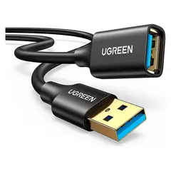 UGREEN - Cable De Puerto Usb 3.0 Macho A Hembra 5Gbps 2M Negro (10373)