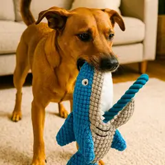 GENERICO - Tiburón Juguetón Juguete para Mascotas