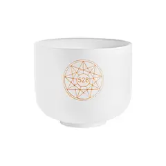 MEINL - Cuenco de cristal solfeggio chakra plexo solar - Sonic Energy - Blanco