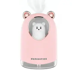 ELMEJORPRECIO - Humidificador Modelo Oso con Luz LED Rosado