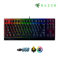 RAZER - TECLADO BLACKWIDOW V3 TKL MECHANICAL SWITCH YELLOW US CHROMA BLACK