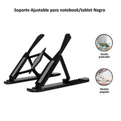 GENERICO - Soporte para Tablet y Laptop Plegable Negro