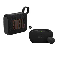 JBL - Audífonos Wave Buds 2 BT Negro + Parlante GO 4 Negro Bluetooth