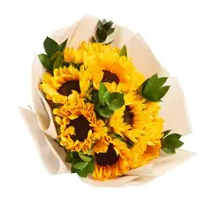 GENERICO - Ramo de 12 Girasoles Amarillos