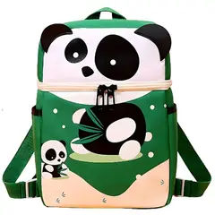 MINARI - Mochila para Niños Escolar Infantil Panda Verde 50M