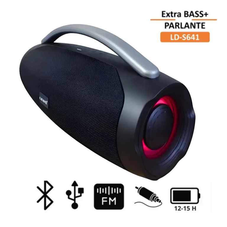 Parlante Portátil LD-S641 X-BASS con 2 altavoces