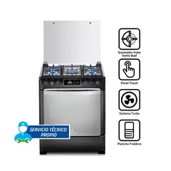 INDURAMA - Cocina a Gas 5 hornillas NIZA ZAFIRO Negro.