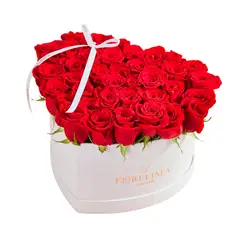 GENERICO - Box Corazón Encantado - 50 Rosas Rojas