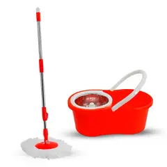 GENERICO - Trapeador con Balde Escurridor Giratorio Rojo