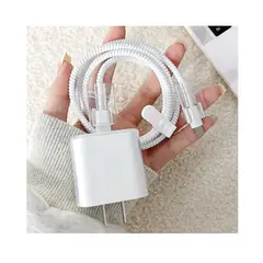 GENERICO - Case Protector de Cargador para iPhone Blanco