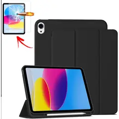 GENERICO - Mica + Funda Case Para iPad 10ma Gen 10.9 (2022) A16 Con Porta Pencil