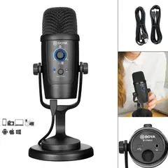 BOYA - BY-PM500 Micrófono PodCast para estudio musical locución laptops