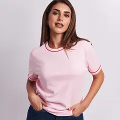 SULKAY - Polo Fresa Chic Manga corta Algodón Rosa