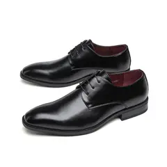 DANWEILE - Zapato Formal Hombre Cuero Negro Guante