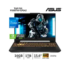 ASUS - Laptop TUF F15 FX507VV-LP142 Ci7 13620H/ 16Gb DDR5/ 1Tb SSD M.2/ RTX 4060 8Gb/ 15.6” FHD