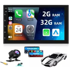 NAVIFORCE - Autoestéreo 7Pulg 2Din Mirrorlink Bluetooth Pantalla Táctil Y Cámara