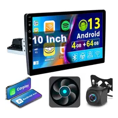 GENERICO - Estéreo Pantalla 1 Din 10 Pulgadas 4+64g Carplay Gps Cámara