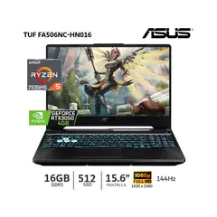 ASUS - Laptop TUF FA506NC-HN016 A15 Ryzen 5 7535HS 16Gb Ram/ 512Gb SSD/ RTX 3050 4GB 15.6" FHD