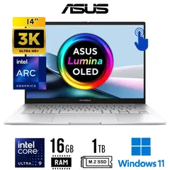 ASUS - LAPTOP UX3405CA-PZ33, 14" 3K OLED Touch, Core Ultra 9 285H 16GB LPDDR5X 1TB SSD W11