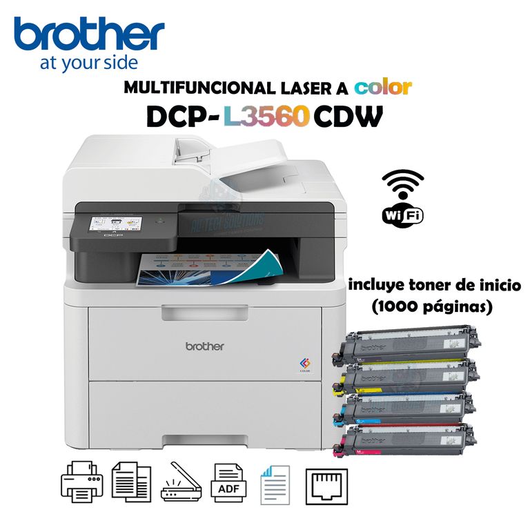 IMPRESORA MULTIFUNCIONAL LASER A COLOR DCP-L3560CDW DUPLEX