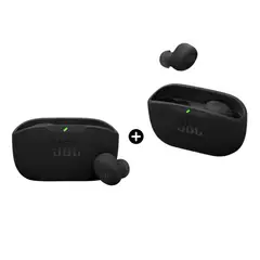 JBL - Pack x2 Audífonos BT Wave Buds 2 Cancelación de Ruido Negro ANC