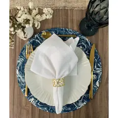 D'MESA - Set de 4 Servilletas algodón blanca