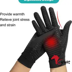 NO LOGO - Guantes De Compresión Con Cobre Terapéutico Alivia La Artritis Talla L