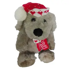 GENERICO - Peluche Perro Corbata Bota Navidad 34cm