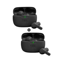 JBL - Pack x2 Audífonos Vive BEAM TWS BT Pure Bass 32Hrs Negro