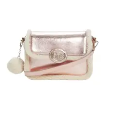 GUESS - Cartera Crossbody Gina Sherpa - Rose Gold