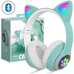 GENERICO - Auricular Inalámbrico Gato bluetooth STN-28 Verde