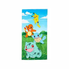 POKEMON - Toalla para niños Edicion Pikachu Charmander