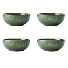MIKASA - Juego de 4 cuencos para cereales 15cm cerámica color verde Jardin
