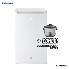 INDURAMA - FRIGOBAR 122 L BLANCO - RI-159BL + ARROCERA OSTER BLANCA