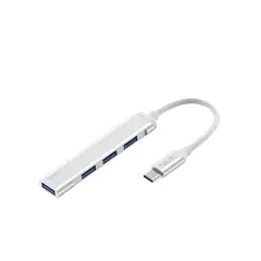 HAVIT - Adaptador Hub 4 en 1 Tipo C a USB2.0 y 3.0 HB41 Blanco