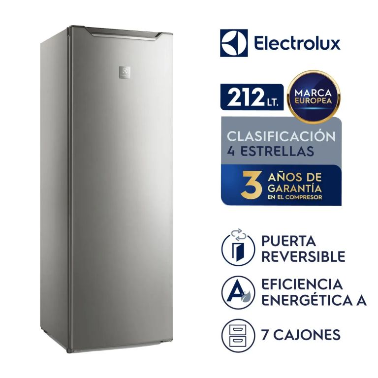 Congelador Vertical 212 litros Silver EFUP22P2HRG