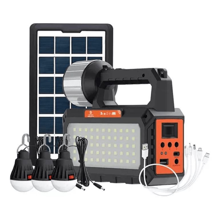 Kit Energia solar 5W - Linterna Radio bluetooth y Carga Celulares
