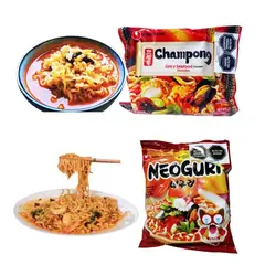 GENERICO - Pack Ramen Mariscos Picante 2u Champong y Neoguri