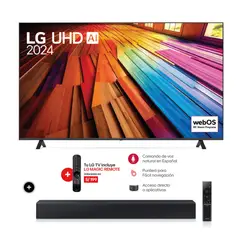 LG - TELEVISOR LED 4K ULTRA HD 75 SMART TV CON THINQ AI 75UT8050PSB + BARRA