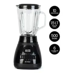 Licuadora 1.5L vidrio 10 velocidades 500W + Pulso