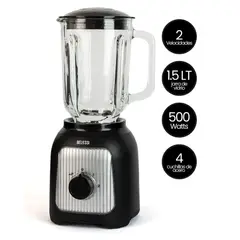 Licuadora 1.5L vidrio 2 velocidades 500W + Pulso