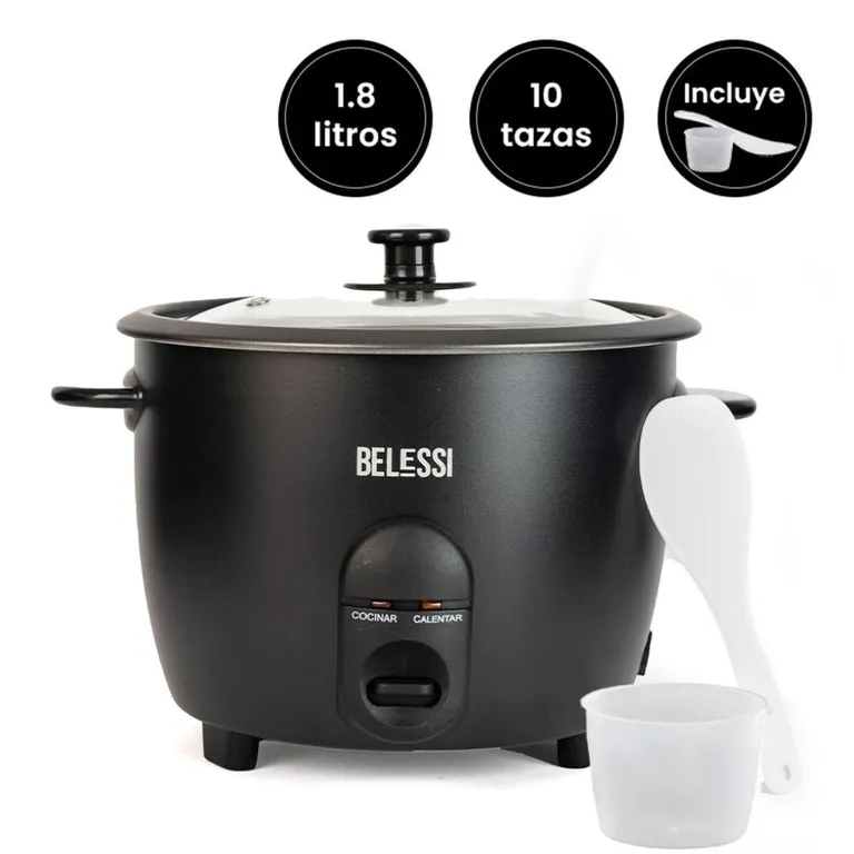 Olla Arrocera 1.8L - 10 tazas Antiadherente + Accesorios